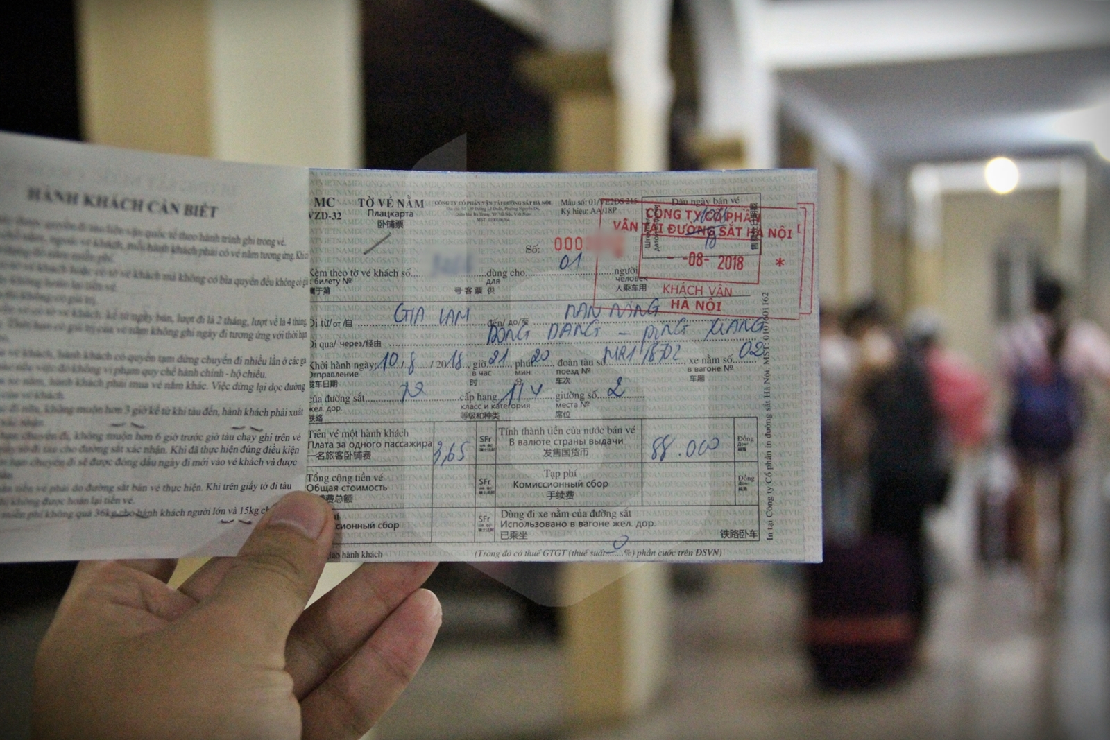 Hanoi to Nanning by train